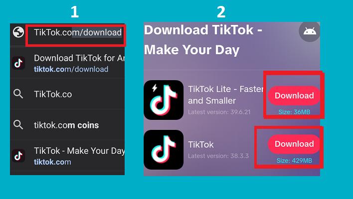 TikTok 官方 Android APK 下载页面