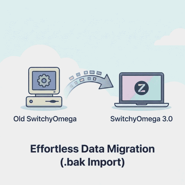 Proxy SwitchyOmega 3 (ZeroOmega) 安装配置与旧版数据迁移教程