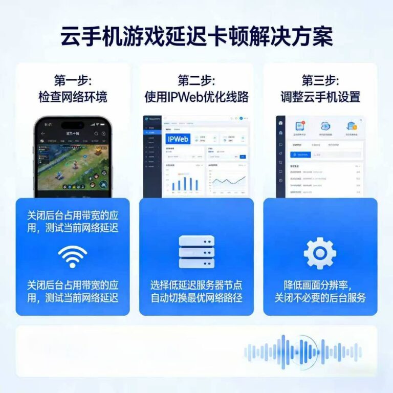 云手机游戏延迟卡顿解决三步方案