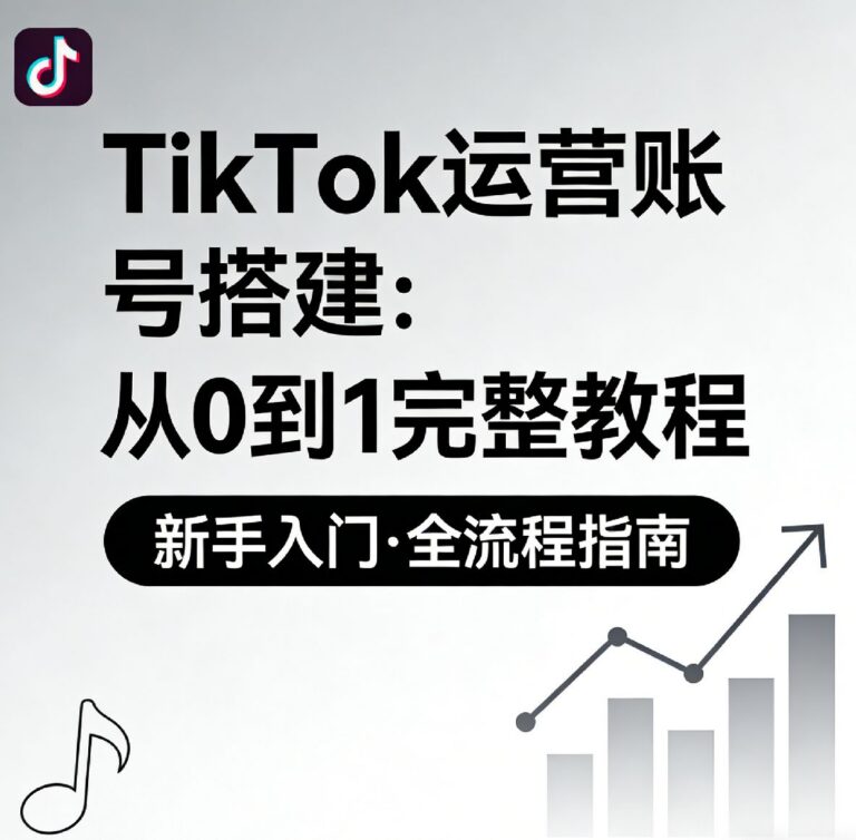 《TikTok运营账号搭建：从0到1完整教程》博客封面。
