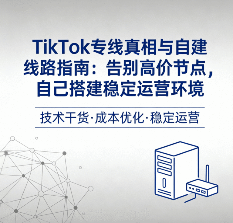 《TikTok专线真相与自建线路指南》技术指南封面。