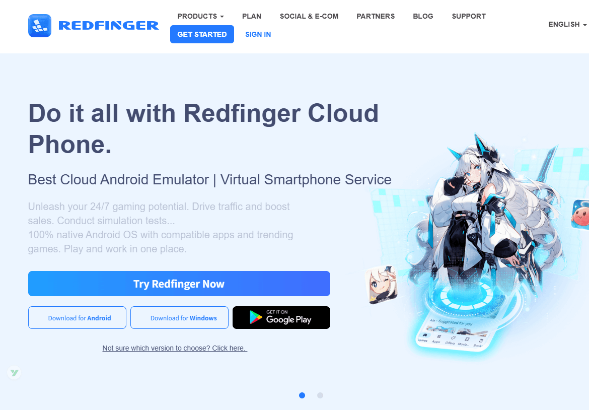 Redfinger 与 UgPhone 云手机平台封面示意图