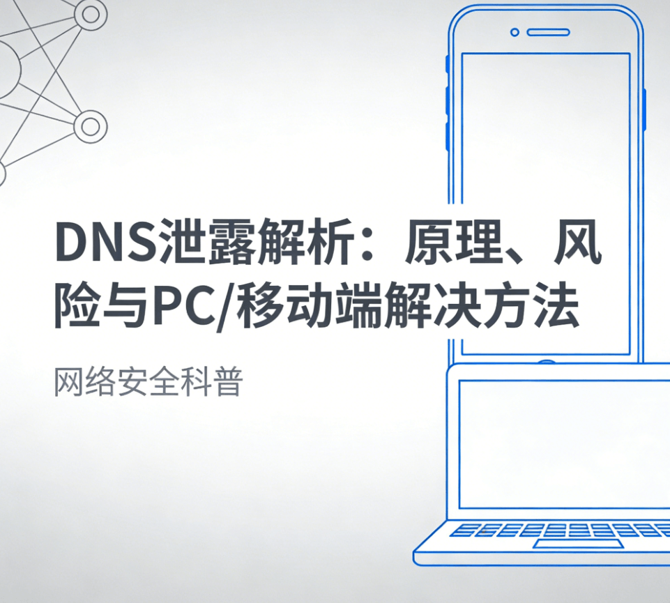 DNS泄露解析：原理、风险与PC/移动端解决方法