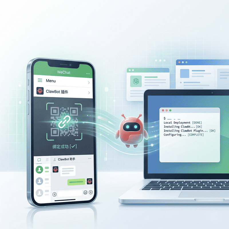OpenClaw 通过微信官方 ClawBot 插件接入微信后的安装、扫码绑定与对话