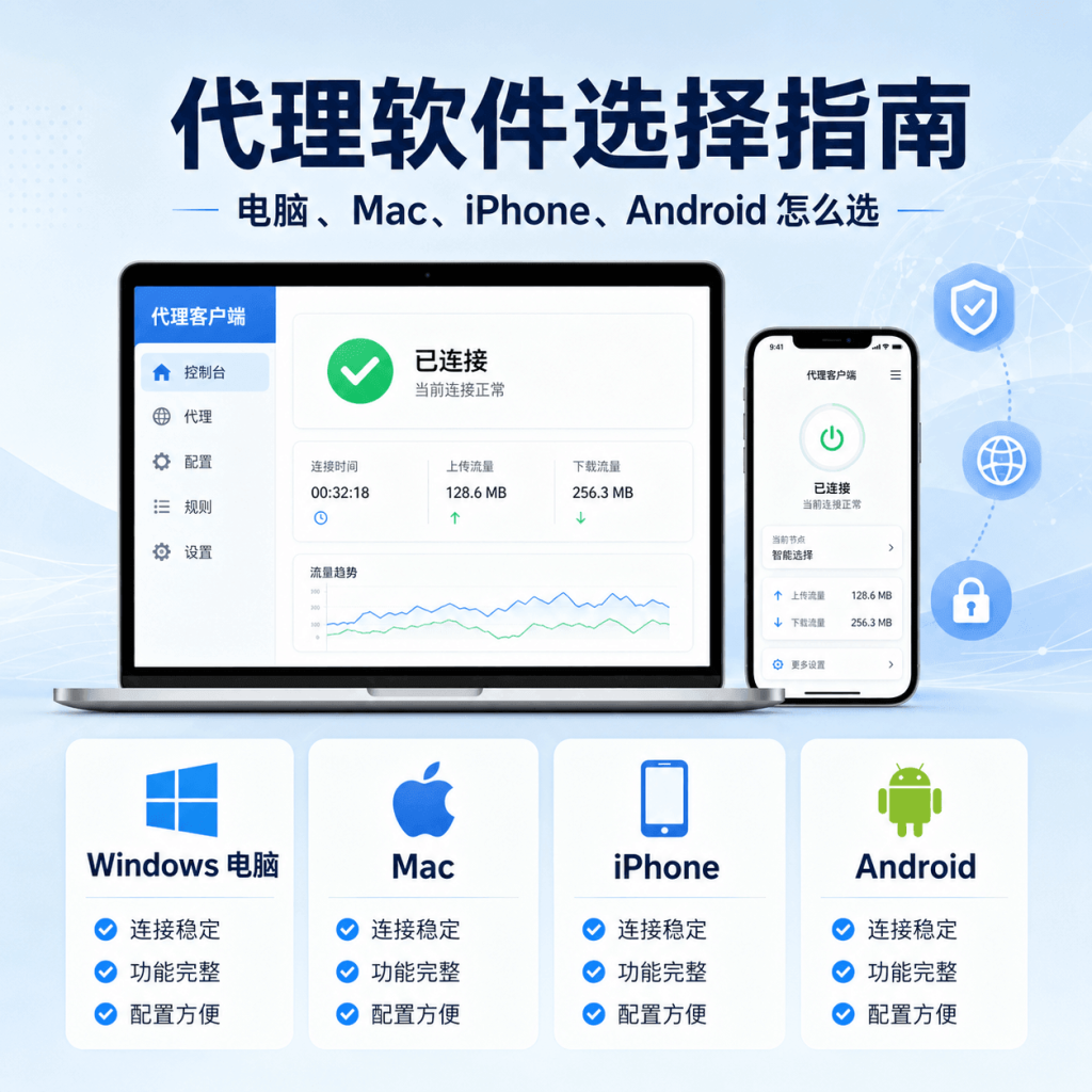 代理软件有哪些？桌面客户端、浏览器代理与应用级工具怎么选