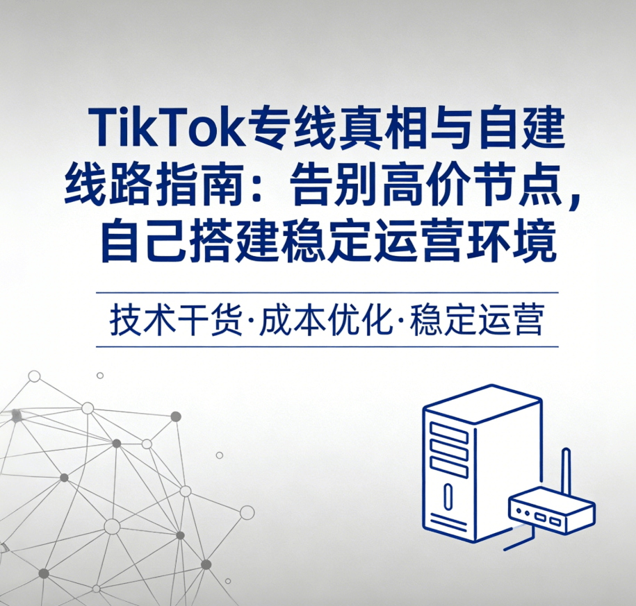 TikTok 专线真相与自建线路指南：告别高价节点，自己搭建稳定运营环境