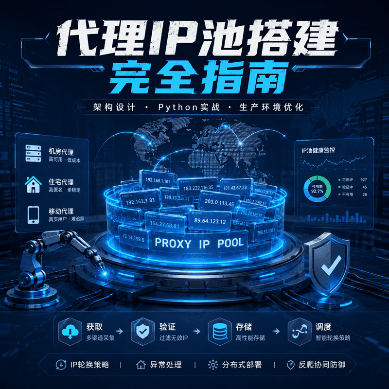 代理IP池搭建完全指南：架构设计、Python实战与生产环境优化