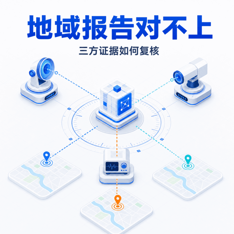 GAM、CM360 与 DoubleVerify 地域报告不一致，如何用独立地区样本复核？